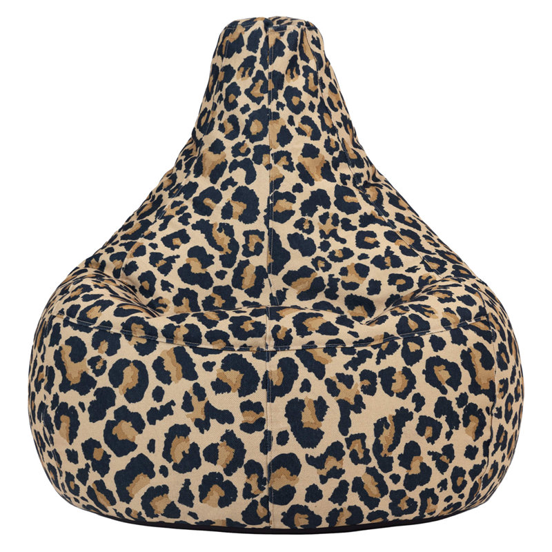 Dalton Leopard Print Woven Recliner Bean Bag
