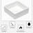 15X15 Inch White Ceramic Square Vessel Bathroom Sink