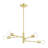 Luvonne 5 - Light Steel Dimmable Sputnik Modern Linear Chandelier-239591484