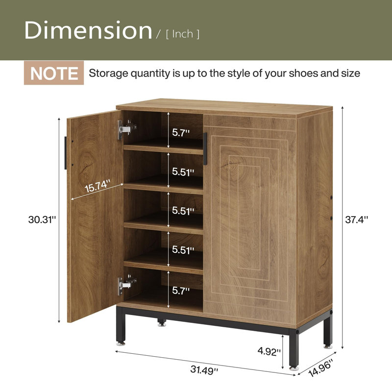 Armoire de rangement, range-chaussures spacieux, armoire à chaussures
