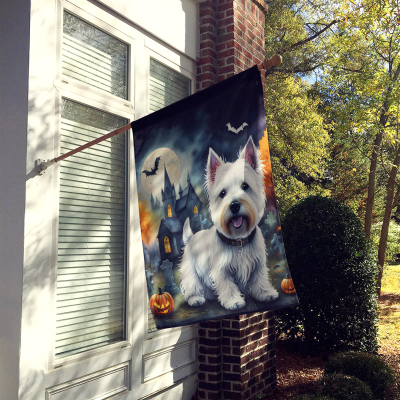 Drapeau Westie Spooky Halloween House