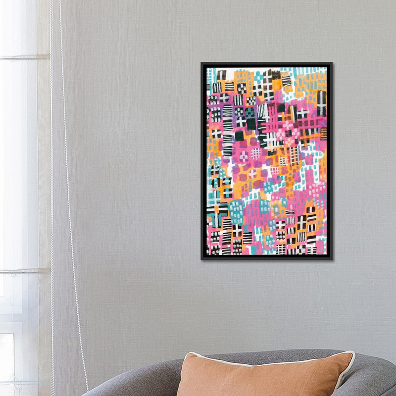 Reproduction d'art sur toile tendue City Lights, H 26 po x l 18 po x P 1,5 po, Toile tendue, Pas de tapis
