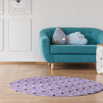 Tapis de la zone mauve chat