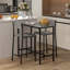 Ensemble de table de bar et de chaises 3 pièces, table de cuisine à hauteur de comptoir avec tabourets pour petits espaces, conception peu encombrante