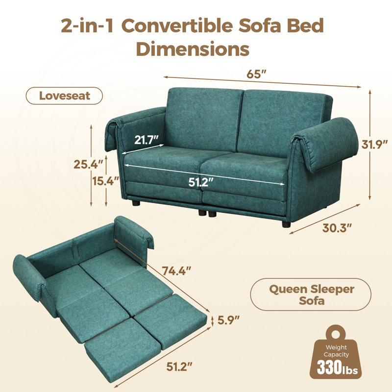 Canapé modulaire avec repose-pieds, Green Fabric