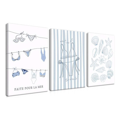 3 Piece Wrapped Canvas Wall Art