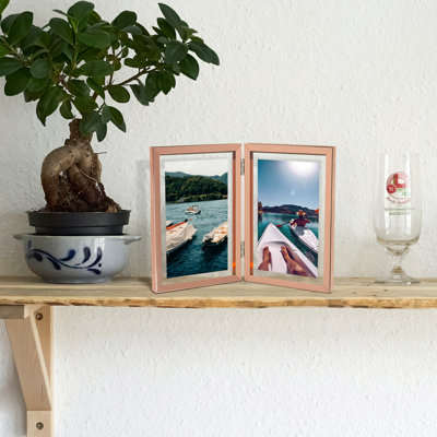 Hinged Floating Metal Frame with Real Glass