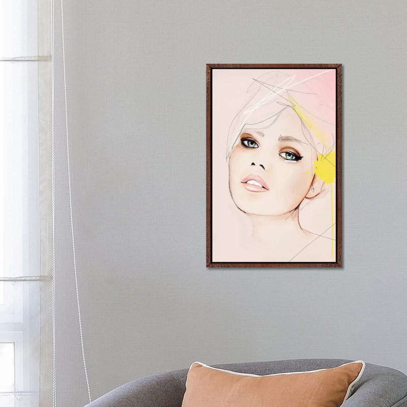Meanwhile by Leigh Viner - Print on Canvas, 66.04 cm H x 45.72 cm W, Classic Brown Wood Framed