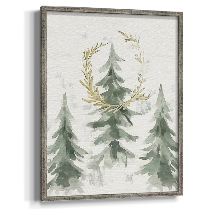 «Christmas Holiday», art encadré en bois massif, H 21 po x l 17 po