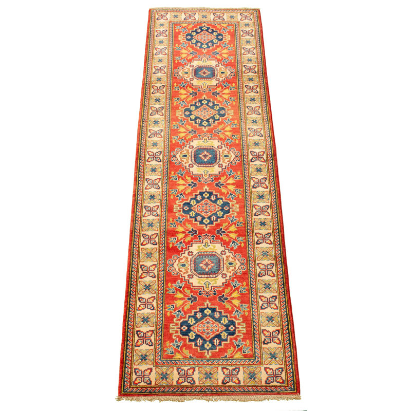 Tapis de couloir en Tapis décoratif laine noué à la main de conception unique 2 pi 9 po x 9 pi 8 po Dereonna