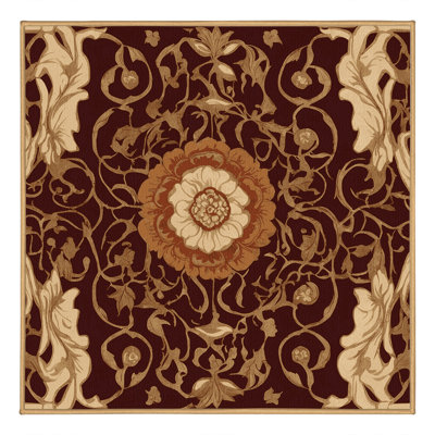 Tapis opulent à volutes