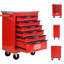 6 tiroirs, chariot à outils multifonctionnel, toit en acier inoxydable, verrouillable, amovible, roues universelles, pivotant, verrouillable, glissières de tiroir de capacité de charge de 15 kg, acier laminé à froid, thermolaqué, 4 po, clé-1955218469
