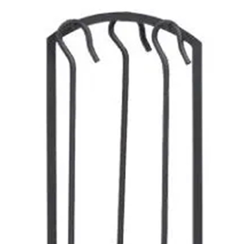 Ensemble d'outils pour foyer à arche 4 pièces avec brosse, pelle, tisonnier et support Panacée