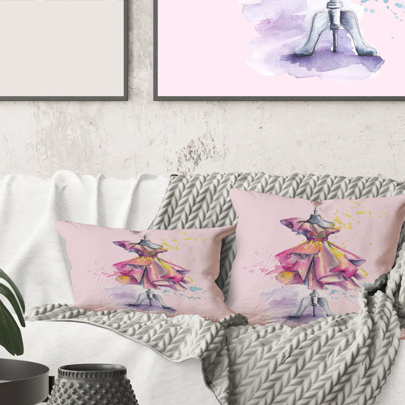 Magnifique robe avec housse de coussin rectangulaire