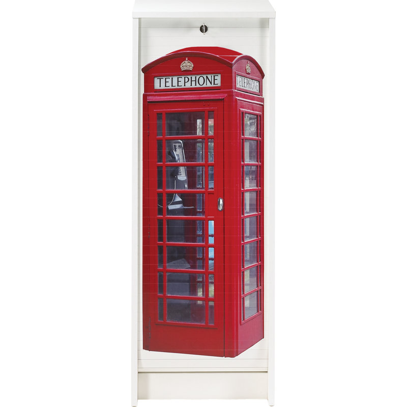 Gratiana 1 -Door 5 -Shelf, White
