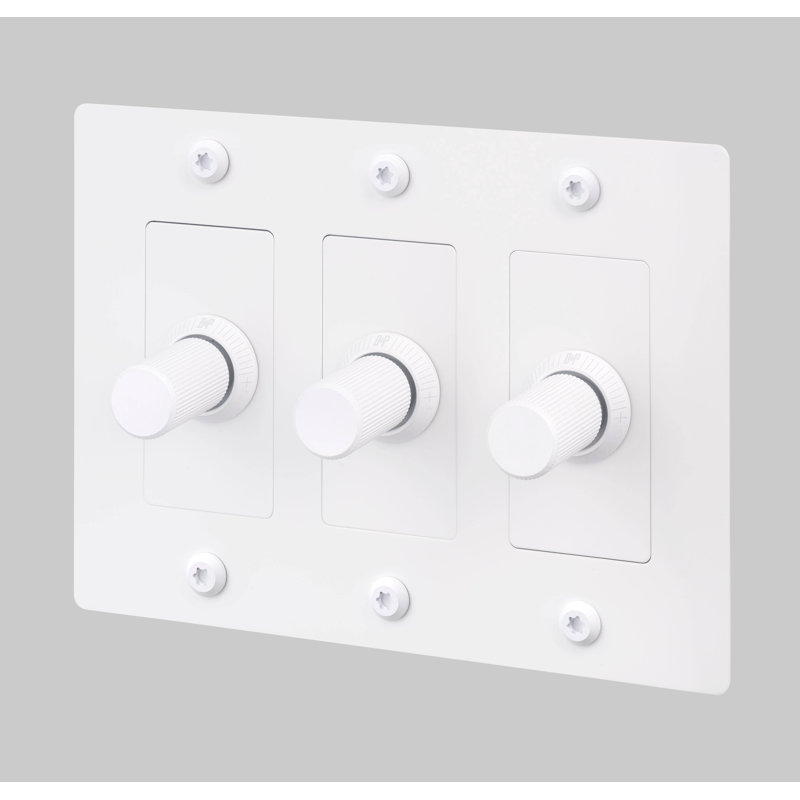 3G Dimmer / LED / Linear / Without Logo, White, 3 Gang