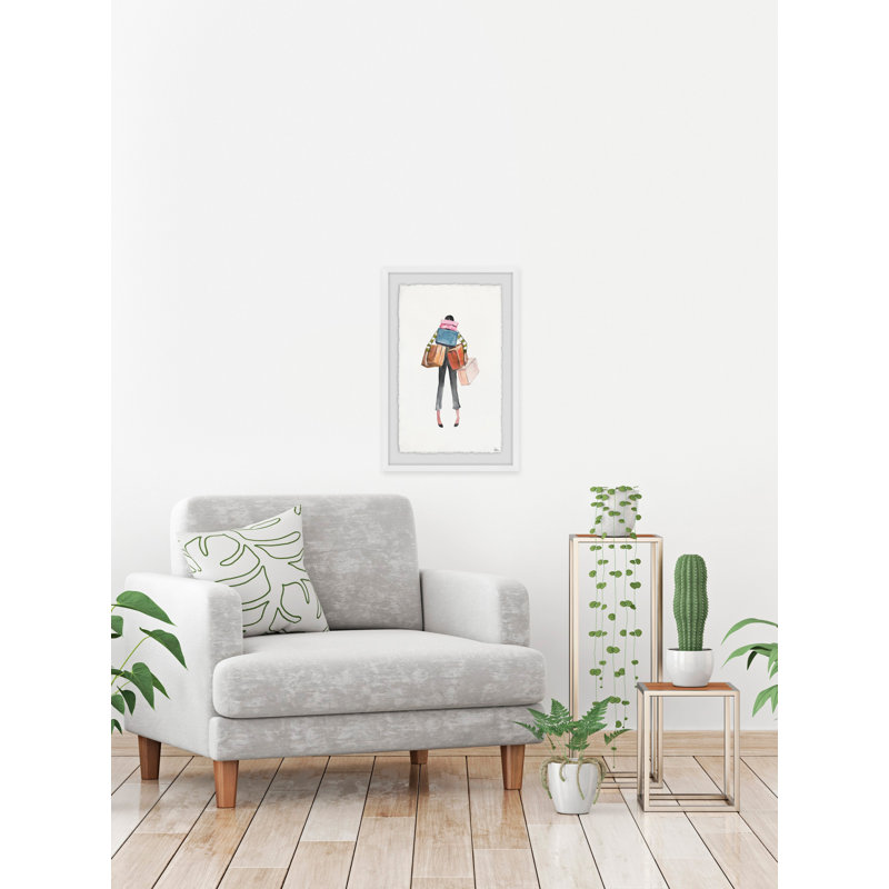 Cadre photo « errant », impression sur papier, H 45 po x l 30 po x P 1,5 po, Cadre blanc