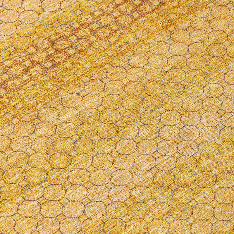 Tapis intérieur / extérieur doré Serenith, 9 pi x 12 pi
