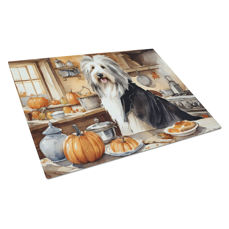 Planche à découper en verre Beardy Collie