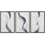 «Abstract Line Geometric Birds», ensemble de 3 reproductions d'art encadrées sur toile-109881564-109881565