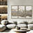 Nature Inspired Metallic Landscape Triptych by Alma