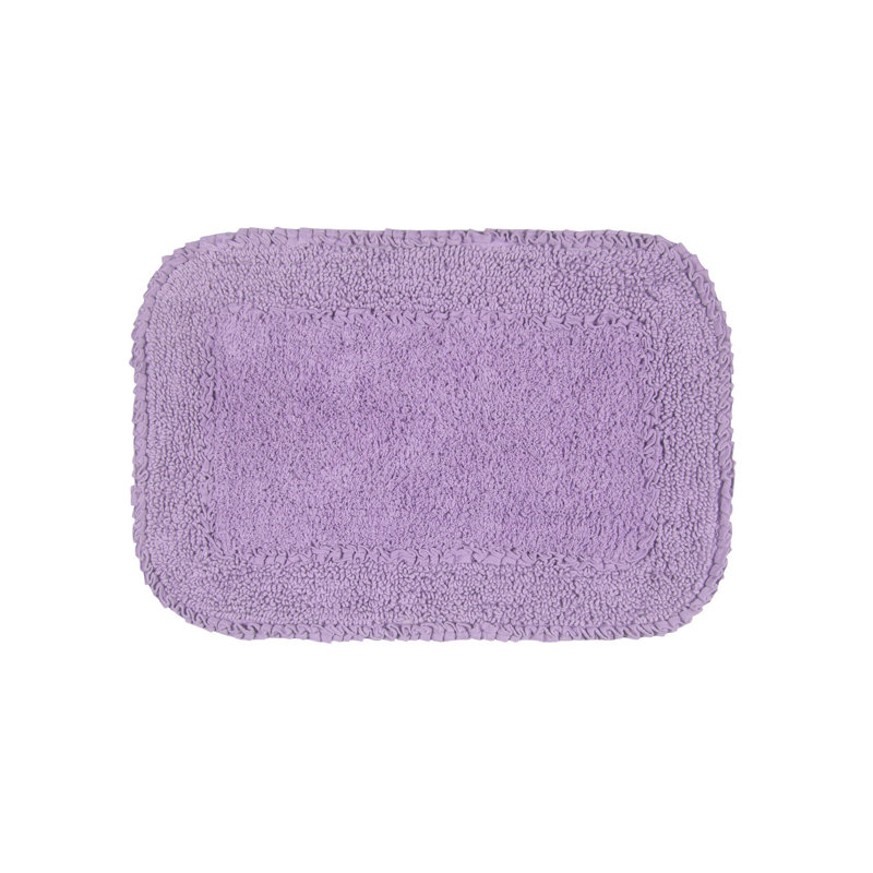 Tapis pour salle de bain Maytham, Rectangle - l 17 po x L 24 po, Mauve