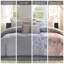 Ensemble d'édredon surdimensionné en satin de coton Madison Park Lola, grand, gris / pêche