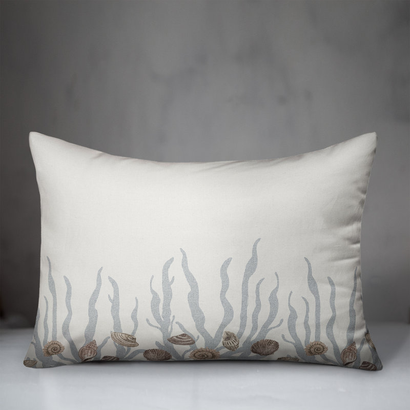 Polyester/Polyester Blend Lumbar Rectangular Pillow Cover & Insert, Blush/Blue/White
