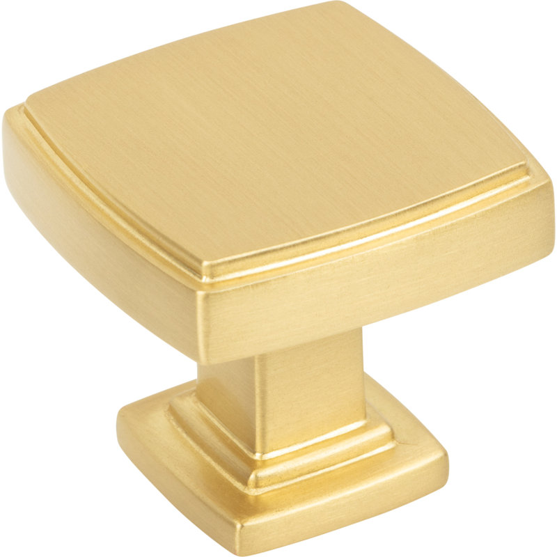 Square Knob, Brushed Gold