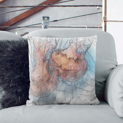 Pink Jellyfish Cushion with Filling