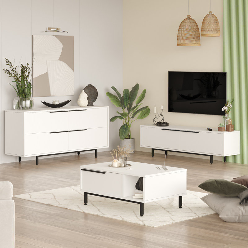 Ensemble de meubles de salon, Blanc