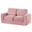 Coussin de sol, canapé en mousse avec housse en velours côtelé amovible, coussins de dossier et de siège - rose-129435897