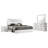 Lumet 5-piece Eastern King Bedroom Set White High Gloss-809214489-809214488-1045812800