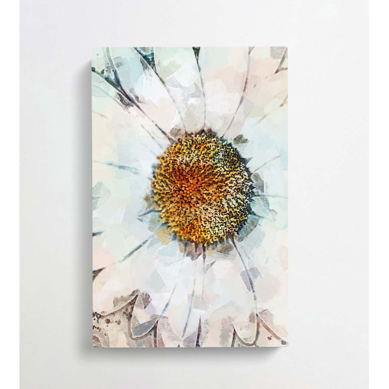 A White Daisy In Abstract - Wrapped Canvas, 50cm H x 35cm W x 3cm D