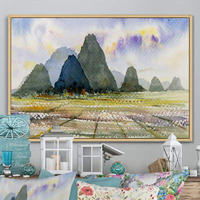 «Riverside Life In Asian Country II», reproduction encadrée sur toile