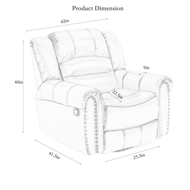 Vandever Faux Leather Home Theater Seat