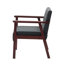  Fauteuil d'appoint en bois noir Pu