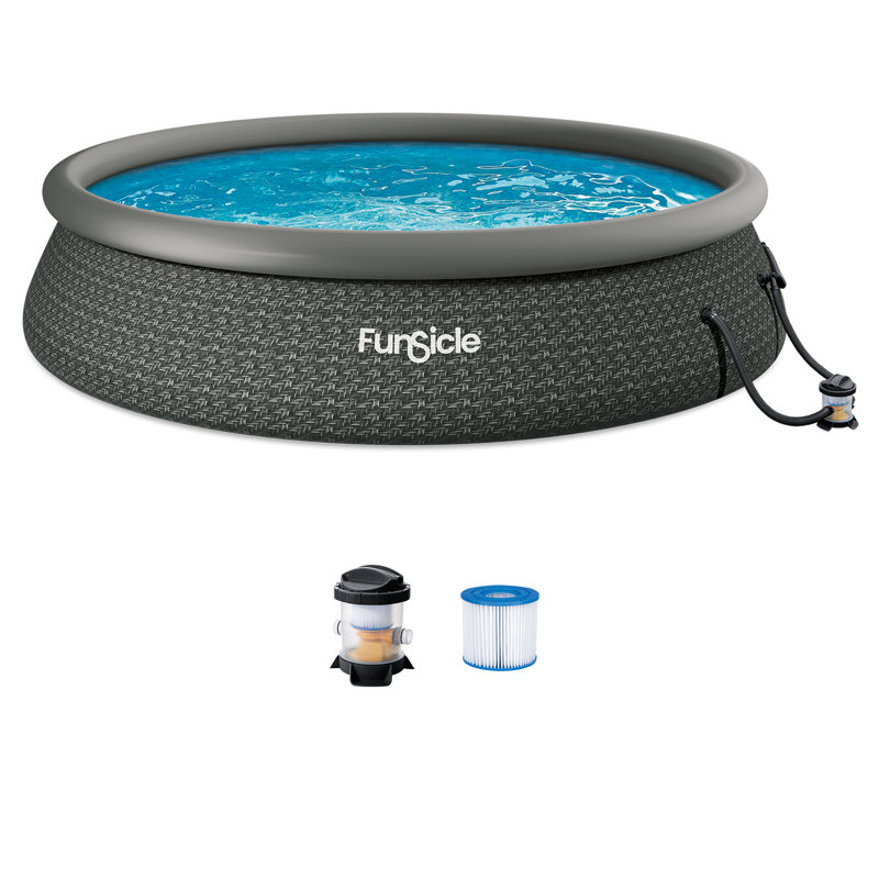 Piscine hors-sol gonflable à anneau annelé 15 pi x 36 po Funsicle avec pompe, 15ft x 36in., FiltraBoost Pump