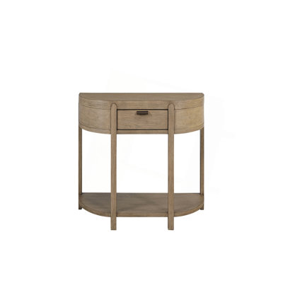 Curved 1-Drawer Console Table - Toffee