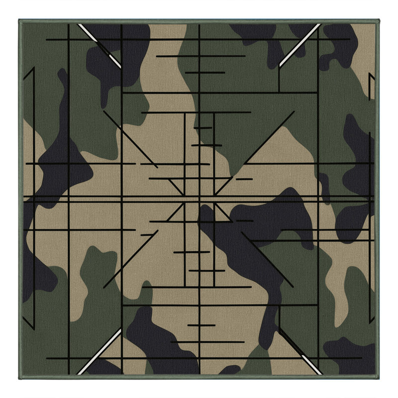 Tapis camouflage Vector, Carré 4 pi
