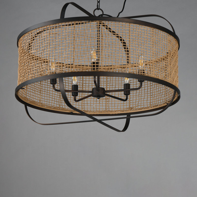 Cestino-Chandelier, Antique Bronze
