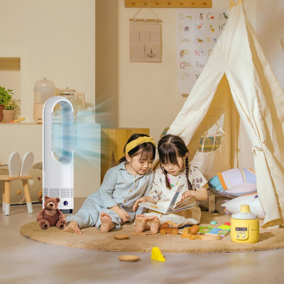 Freestanding Adjustable Bladeless Fan with Remote Control