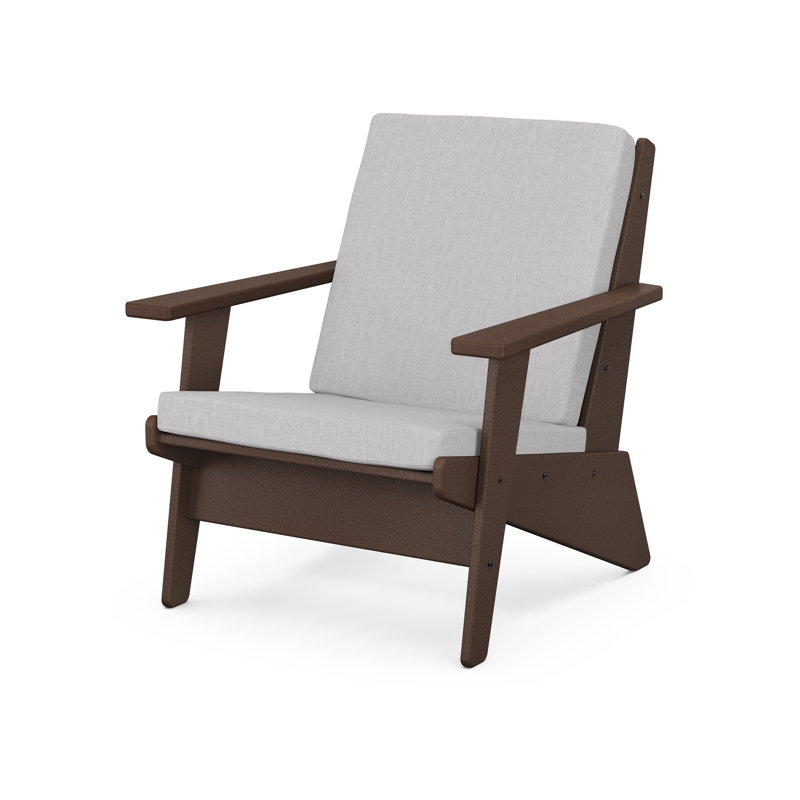 Riviera Modern Lounge Chair, Weathered Tweed, Green
