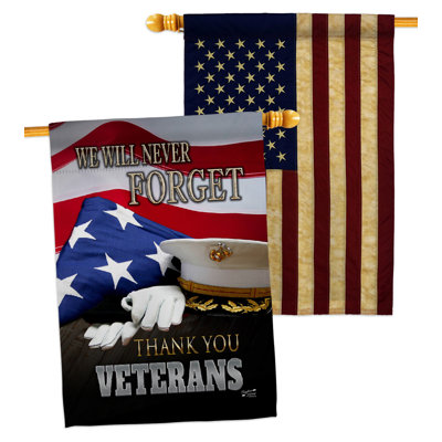 Double Sided 40 in. H x 28 in. W Polyester House Flag