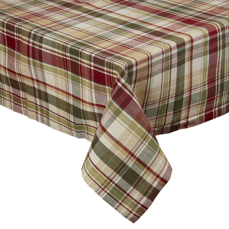 Bridgecliff Paid 100% Cotton Tablecloth, 52" L x 52" W