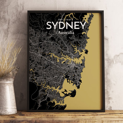 Sydney City Map - No Frame Print