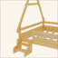 Lit plateforme House avec escalier, structure de lit en bois massif, profil bas et conception amusante pour enfants-802307960-802307966