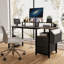 Bureau d'ordinateur avec tiroir et prises de courant (sans les chaises de bureau)