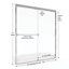 Porte de douche sans cadre Classic l 44 x H 70-14171030-14171027