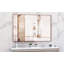 Miroir de salle de bain rectangulaire surdimensionné de 60 po x 40 po avec cadre en noyer